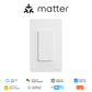 Matter WiFi Smart Light Button Switch App Control Neutral Wire Required US Standard