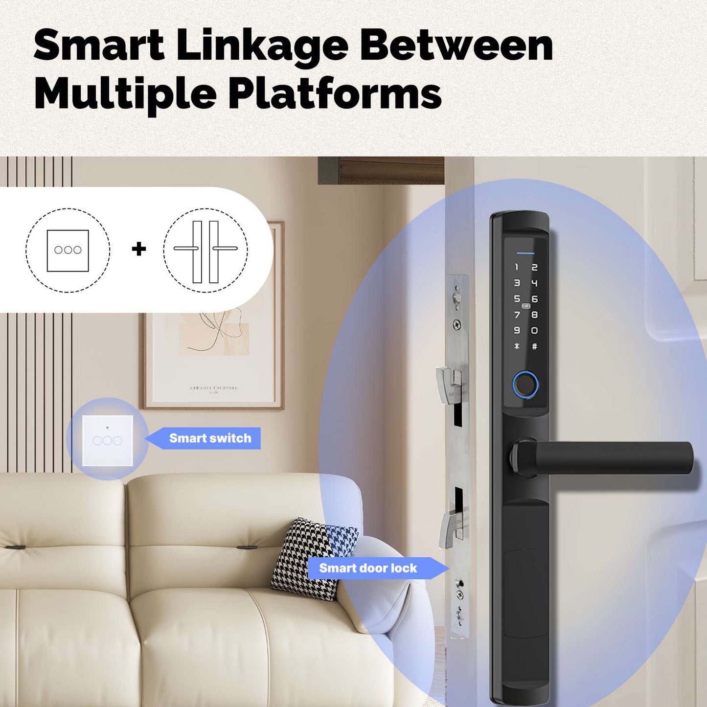 Matter WiFi Smart Light Switch Glass Panel Neutral Wire Required EU Standard - MOES