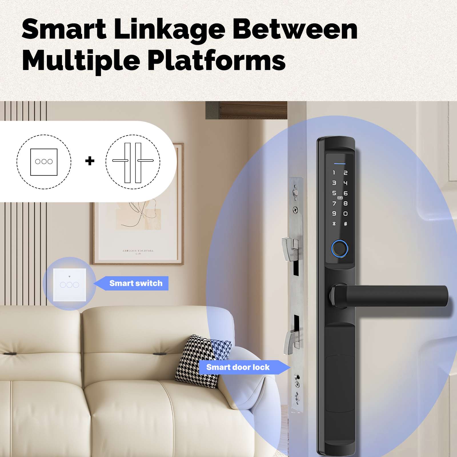 Matter WiFi Smart Light Switch Glass Panel Neutral Wire Required EU Standard - MOES