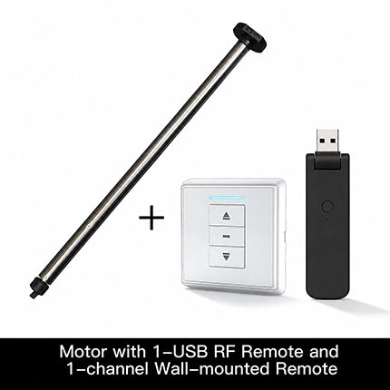 Motor de persiana enrollable tubular recargable RF433 Mando a distancia