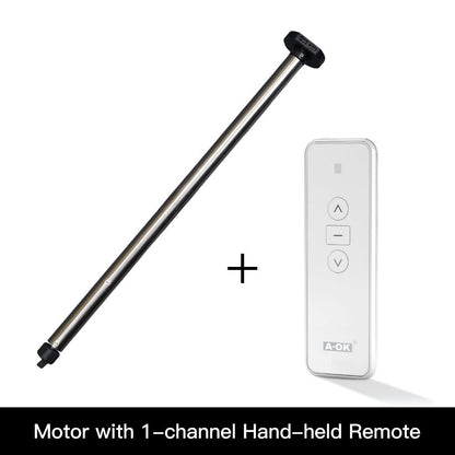 Rechargeable Tubular Roller Blind Motor RF433 Remote Control - MOES
