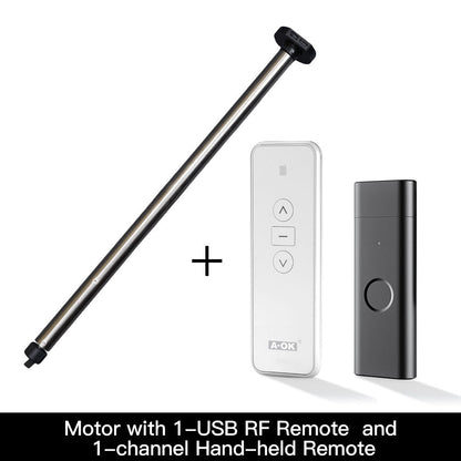Rechargeable Tubular Roller Blind Motor RF433 Remote Control - MOES