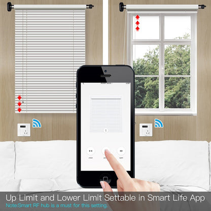 Rechargeable Tubular Roller Blind Motor RF433 Remote Control - MOES