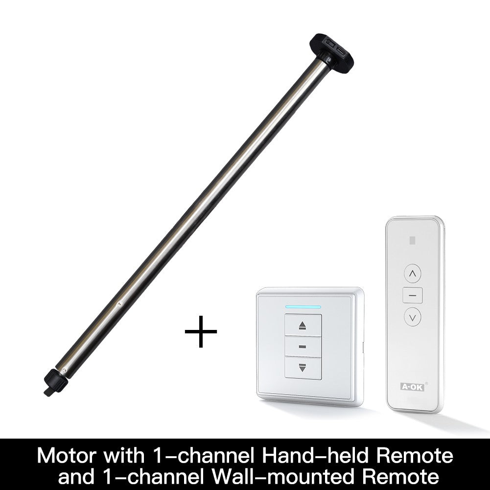 Rechargeable Tubular Roller Blind Motor RF433 Remote Control - MOES