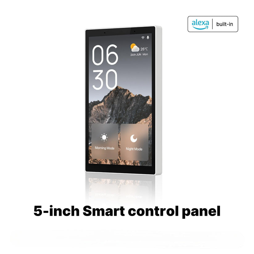 Remote Operated Panel Smart Home 5-Inch Touchscreen Control In-wall Smart Panel with Alexa B ...