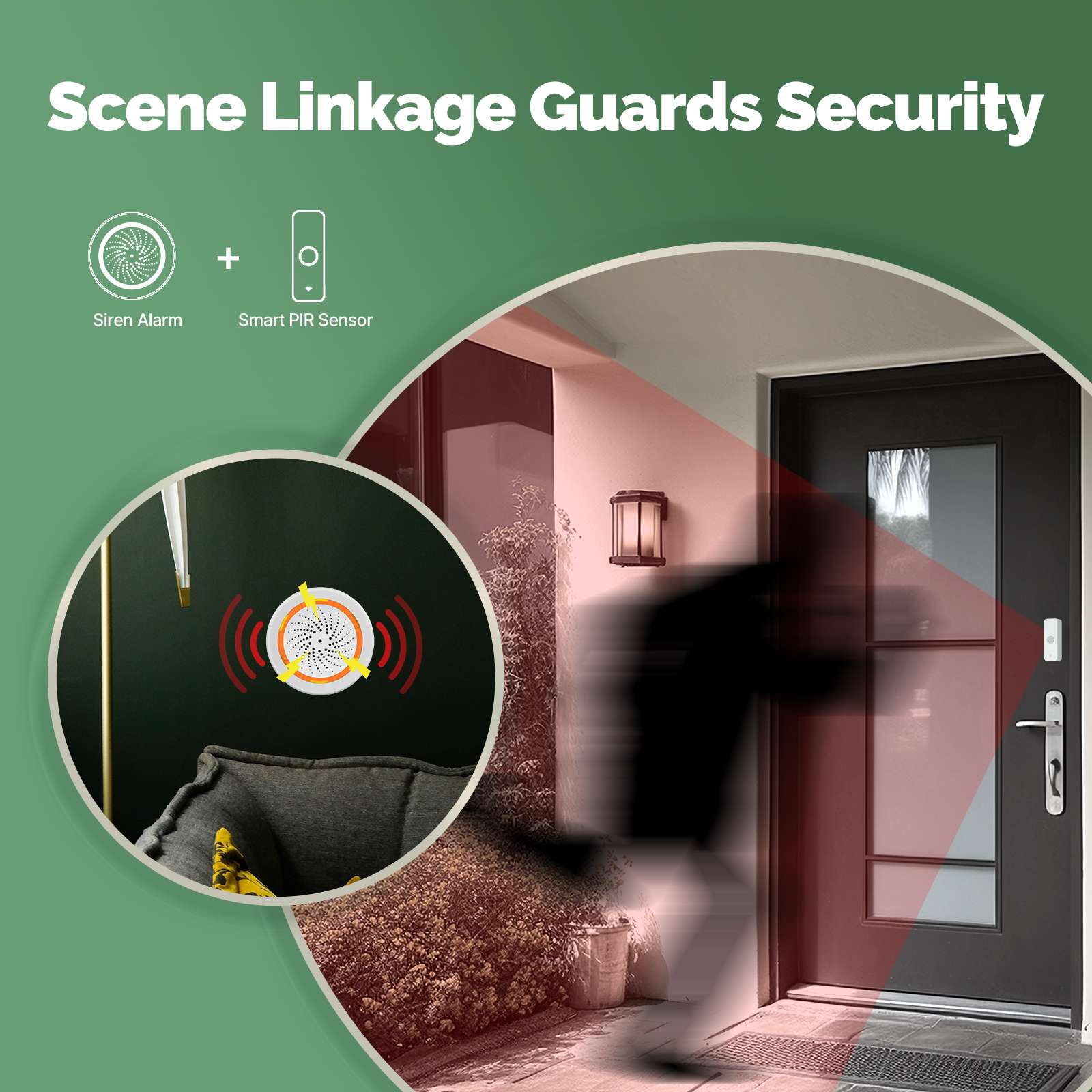 Smart PIR Sensor Human Body Motion Detector Home Security and Scene Linkage Automation - MOES