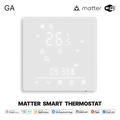 Smart Thermostat Matter WiFi Temperature Controller Water/ Electric /Gas /Boiler Floor Heating - MOES