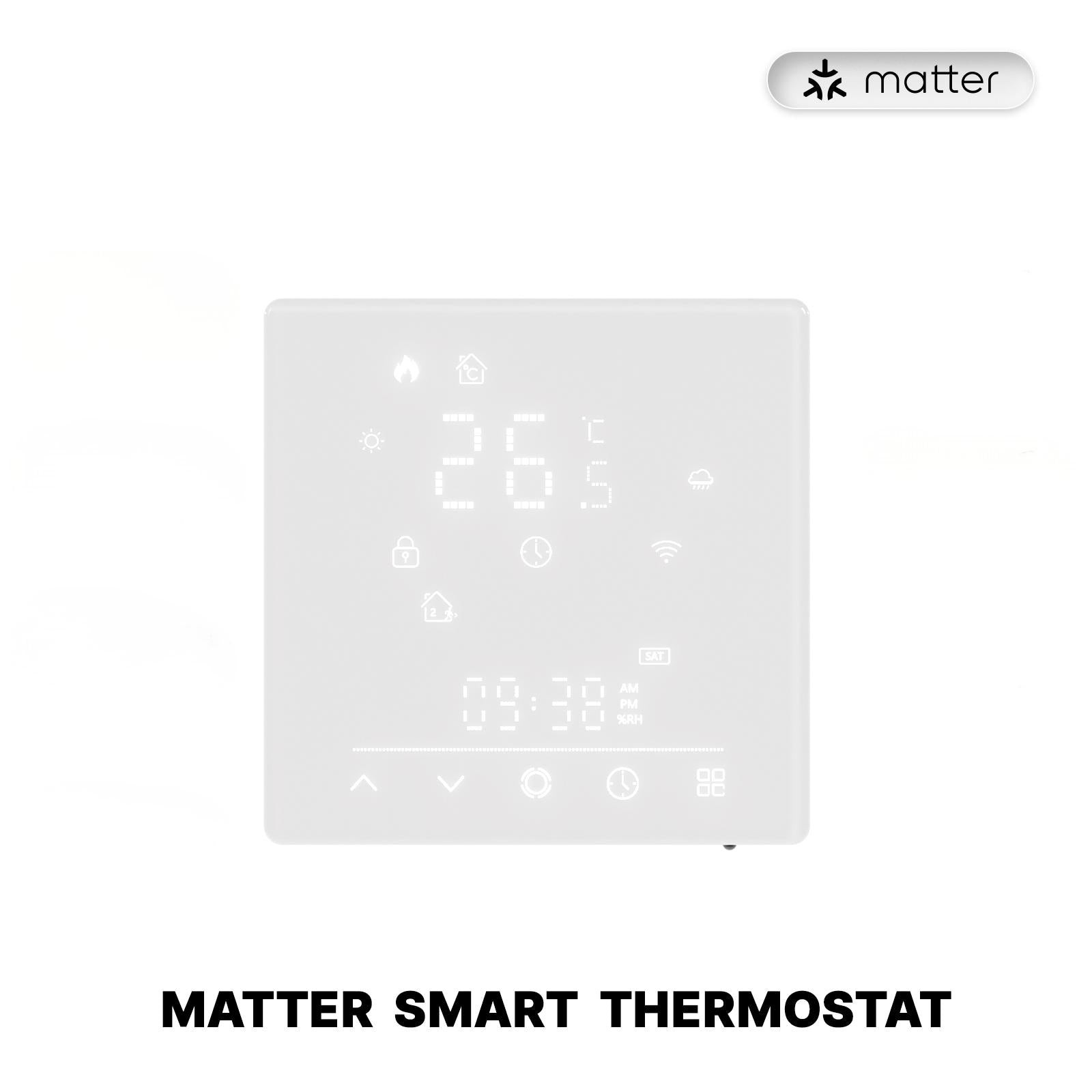 Smart Thermostat Matter WiFi Temperature Controller Water/ Electric /Gas /Boiler Floor Heating - MOES