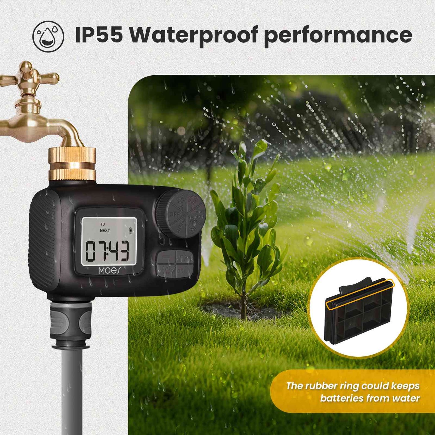 Sprinkler Timer For Garden Hose Drip Irrigation Auto Watering 1 - Outlet - MOES