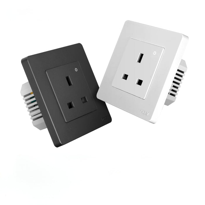 Enchufe inteligente ZigBee de Star Ring para Reino Unido, enchufe de pared integrado, monitor de energía