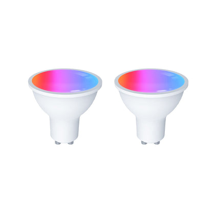 Tuya GU10 Matter WiFi Smart LED Bulb with Voice Control, Dimmable 5W Light 2700-6500K RGB Colors - MOES