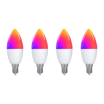 Tuya Matter WiFi Smart LED E14 Dimmable Light Bulbs 2700 - 6500K+RGB - MOES