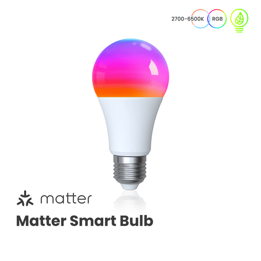 Tuya Matter WiFi Smart LED E27 Dimmable Light Bulbs RGB 2700K-6500K W+C - MOES