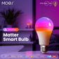 Tuya Matter WiFi Smart LED E27 Dimmable Light Bulbs RGB 2700K-6500K W+C - MOES