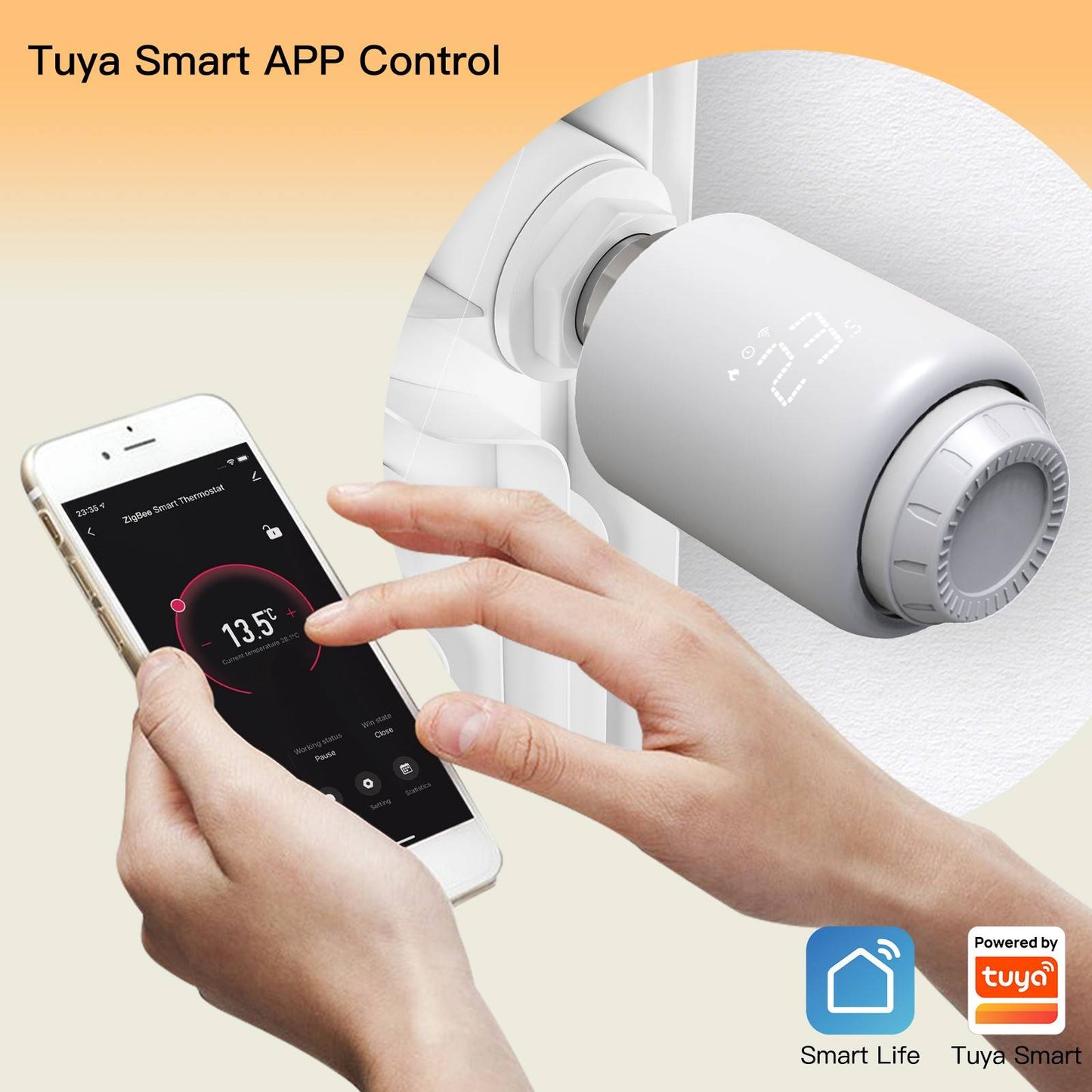 Tuya ZigBee Radiator Valve Smart Thermostat & Remote Control for Home Heating TRV 601 - MOES