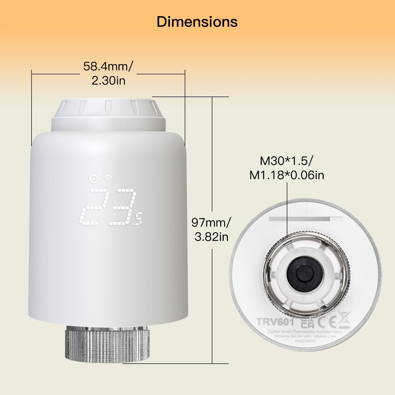 Tuya ZigBee Radiator Valve Smart Thermostat & Remote Control for Home Heating TRV 601 - MOES