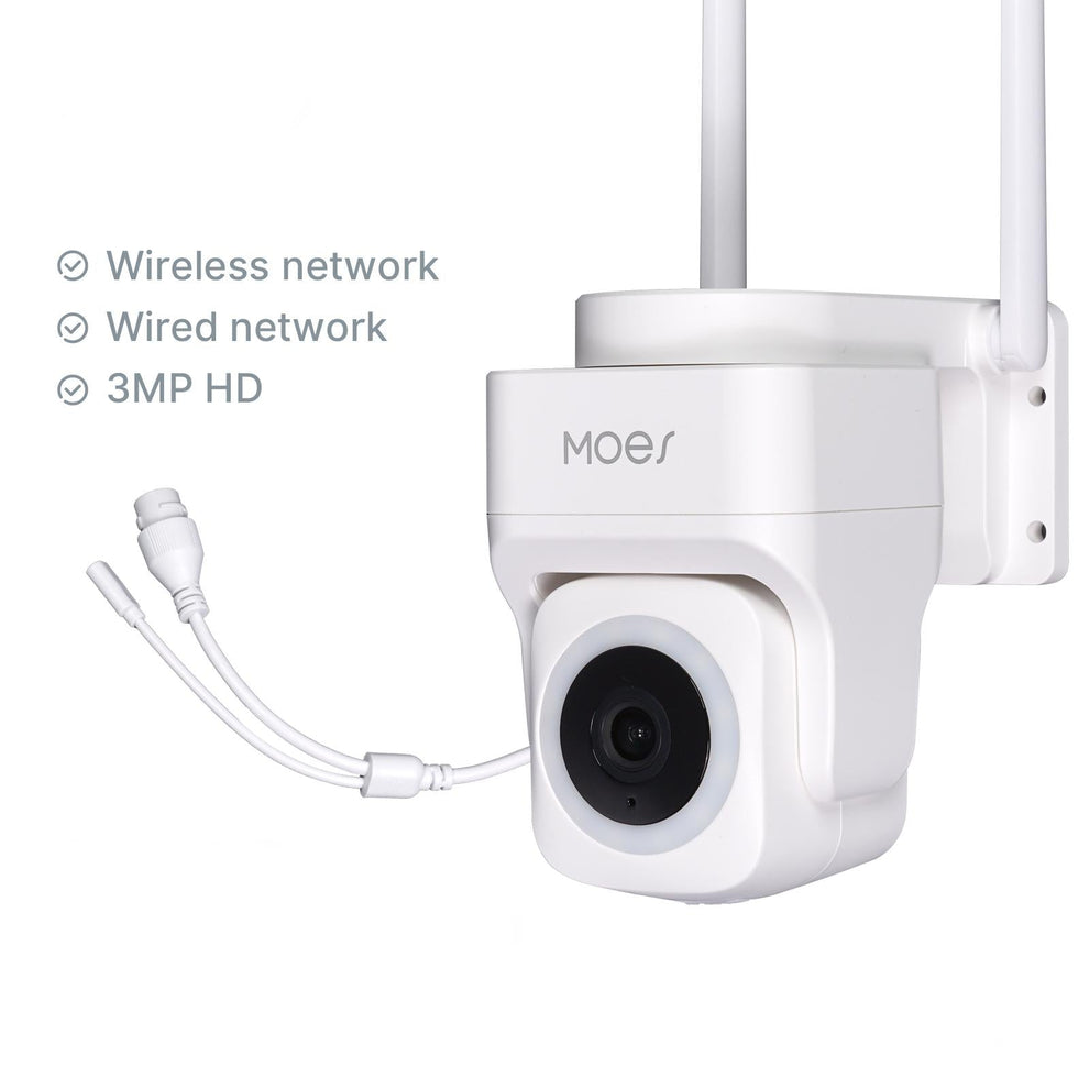 WiFi 3MP Smart Outdoor Security Camera RJ45 Network IP65 Waterproof EU ...