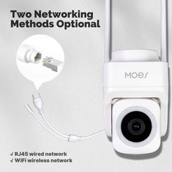 WiFi 3MP Smart Outdoor Security Camera RJ45 Network IP65 Waterproof EU ...
