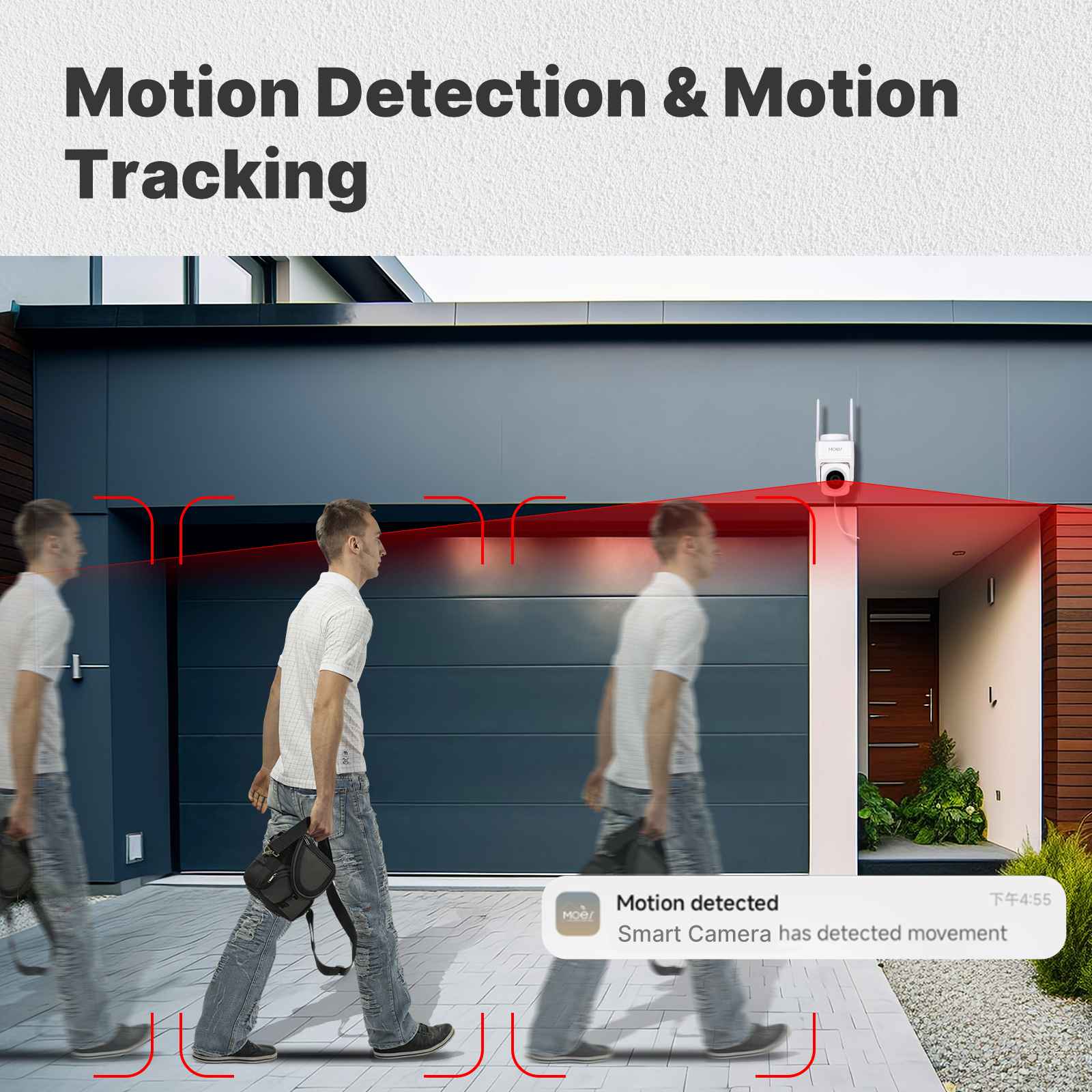 WiFi 3MP Smart Outdoor Security Camera RJ45 Network IP65 Waterproof EU ...