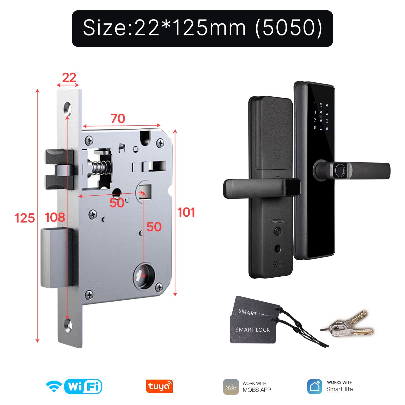 WiFi/Zigbee Smart Door Lock Fingerprint Remote Unlock Antihijack