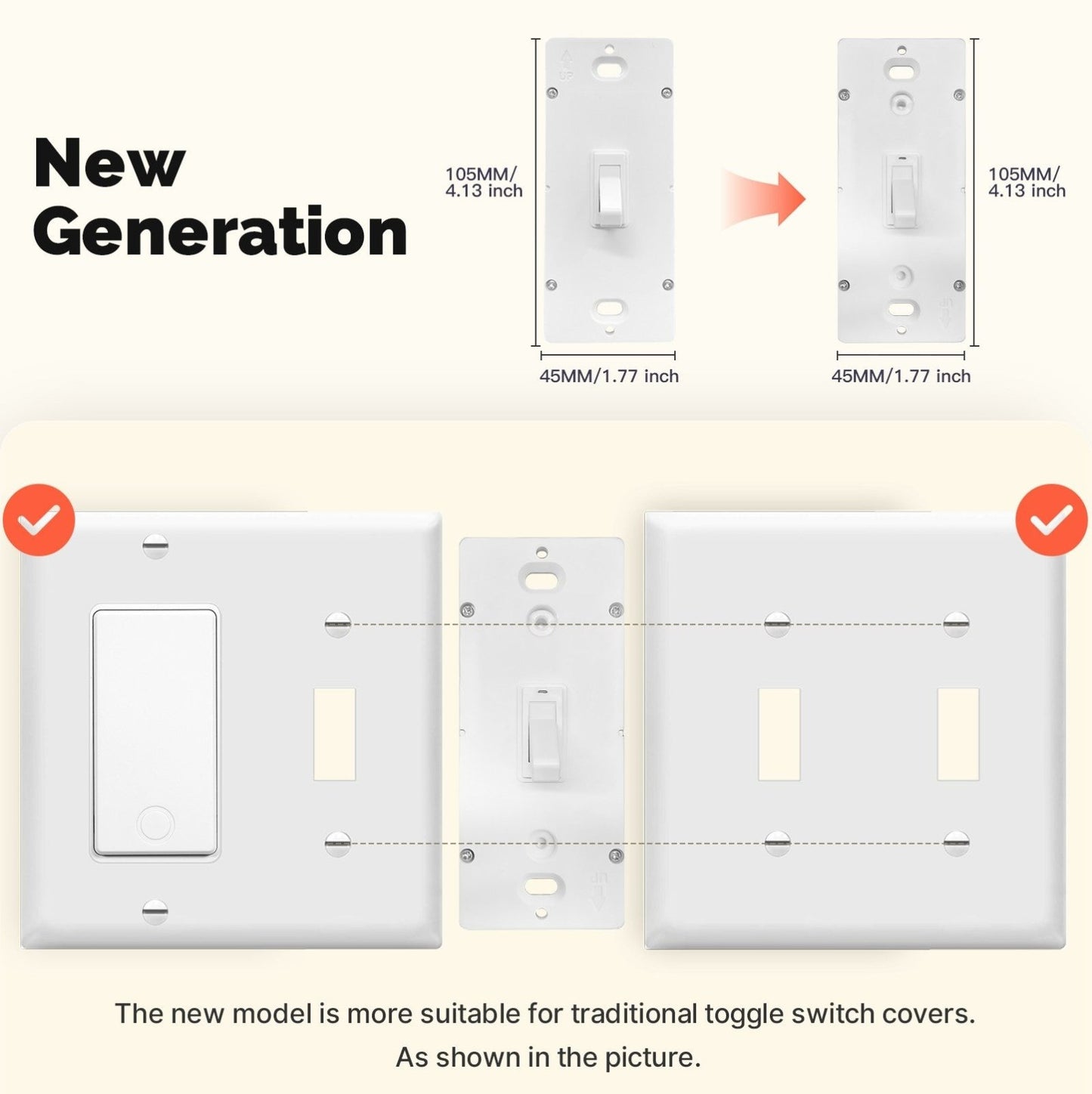 WiFi Smart Toggle Style Switch US Neutral Wire Required 3 - Way Switch App Remote Control - MOES