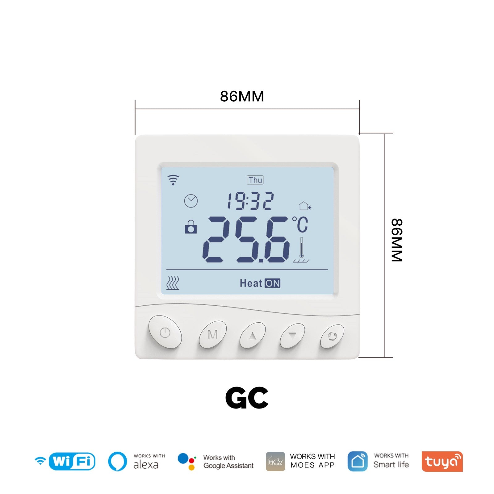 WiFi Thermostat Room Temperature Controller Water/Electric/Gas Boiler Floor Heating App Control - MOES