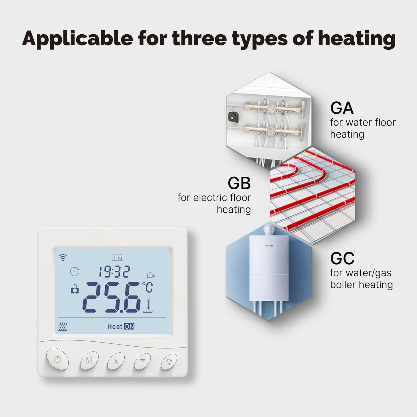 WiFi Thermostat Room Temperature Controller Water/Electric/Gas Boiler Floor Heating App Control - MOES