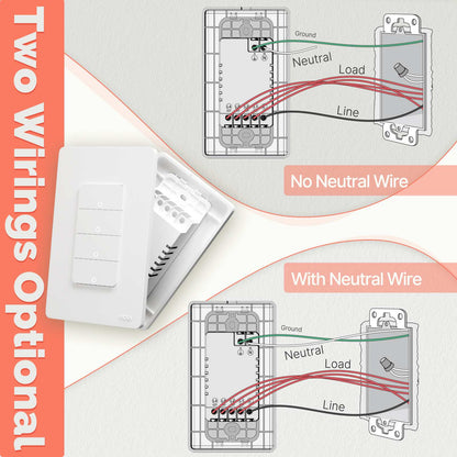 ZigBee 1/2/3/4 Gang Smart Light Switch, Alexa Google APP Remote Light Switching