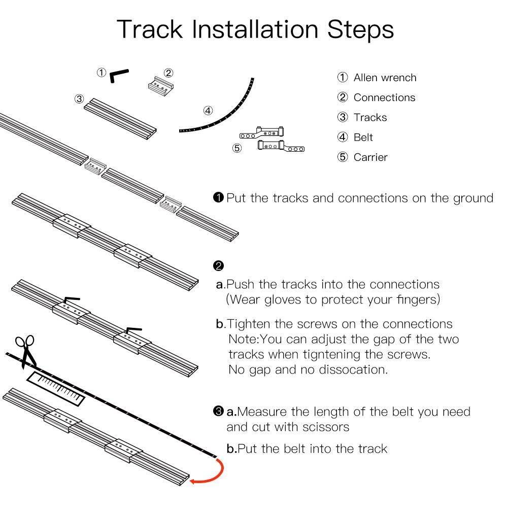 Put the tracks and connections on the ground - Moes