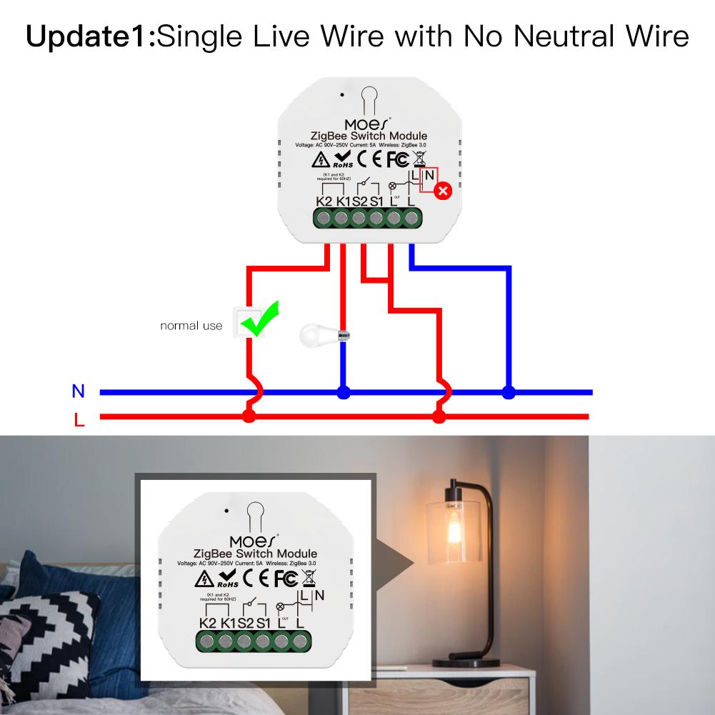 Moes zigbee on sale switch module