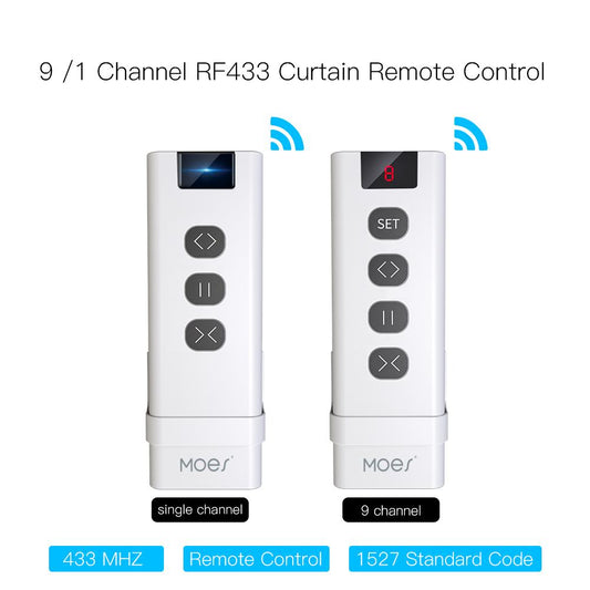 9 /1 Channel RF433 Curtain Remote Contro - Moes