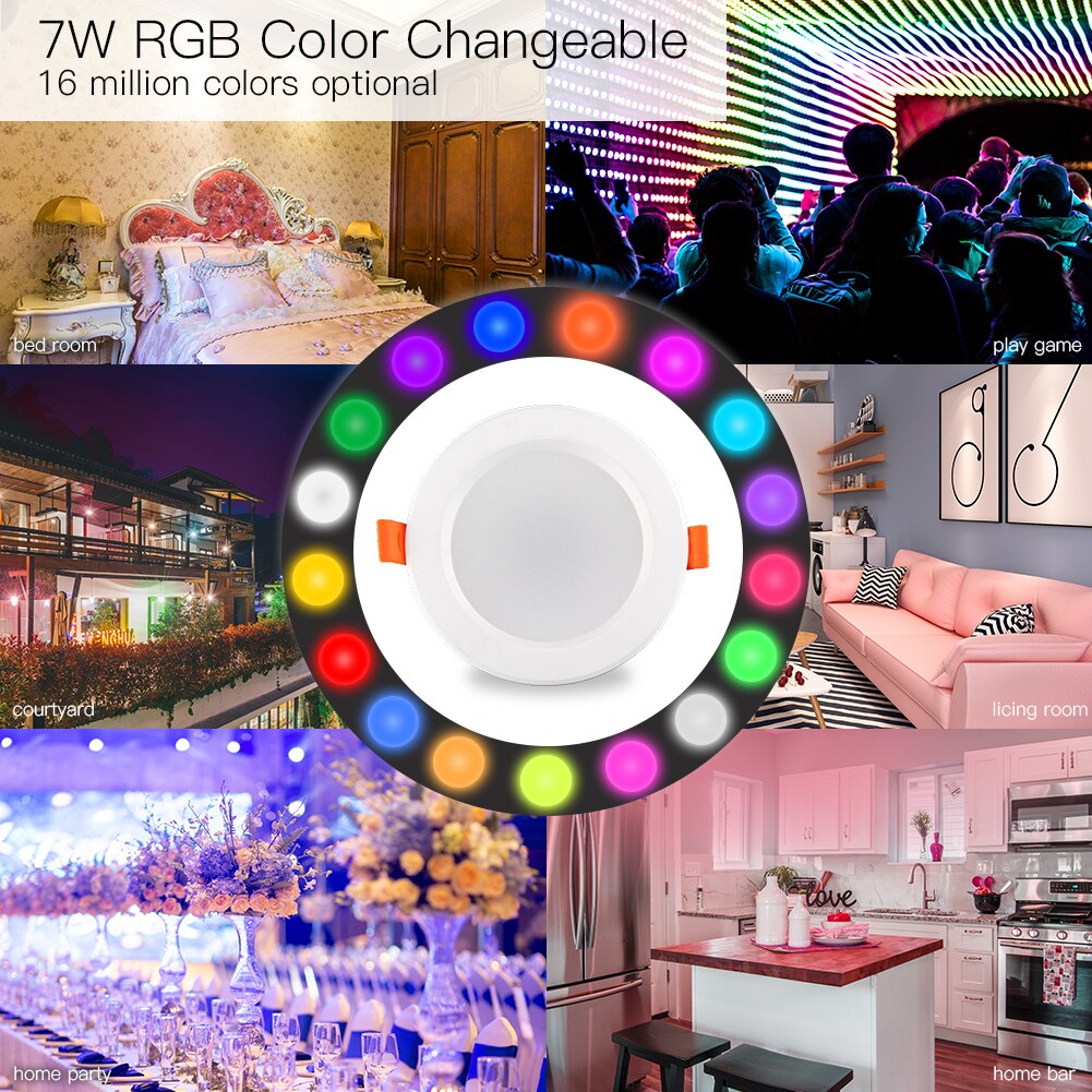 7W RGB color changeable 16 million colors optional - Moes