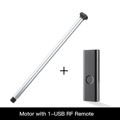 Automatic 15mm USB Rechargeable Tubular Roller Blind Motor for 17mm 25mm Tube Motorized Electric Roller Blind Shade Built-in Receiver RF433 Remote Control for 25mm Tube RF Remote Control - Moes