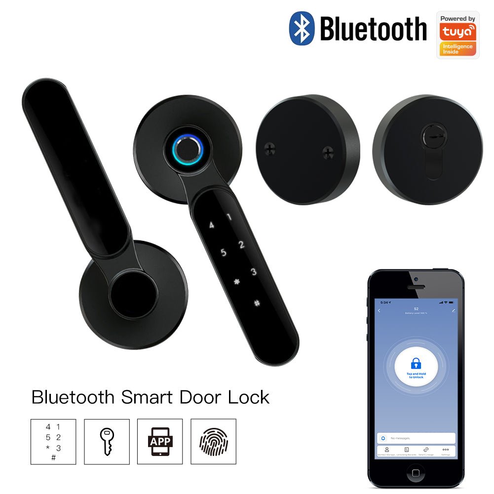 Bluetooth Security Smart Door Lock Multiple Unlocking Fingerprint Lock - MOES