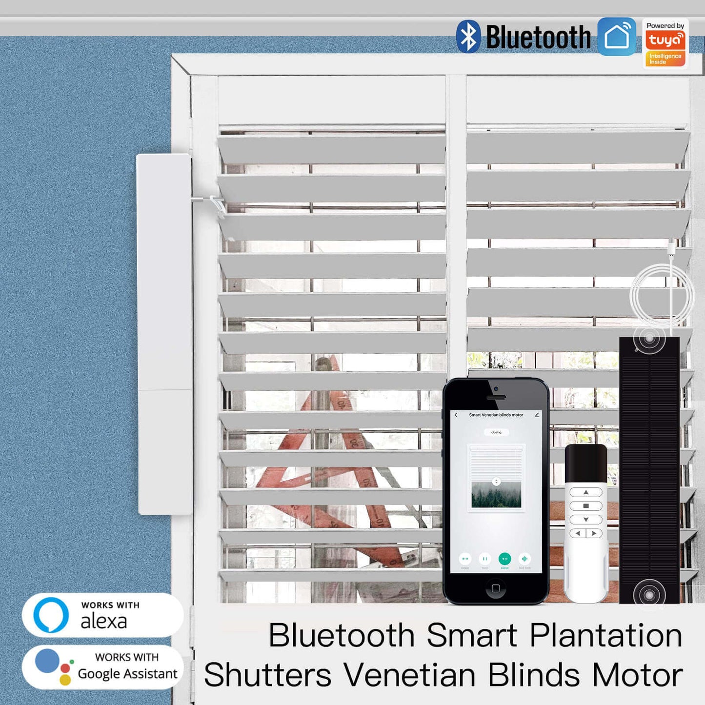 Bluetooth Smart Plantation, Shutters Venetian Blinds Motor - MOES