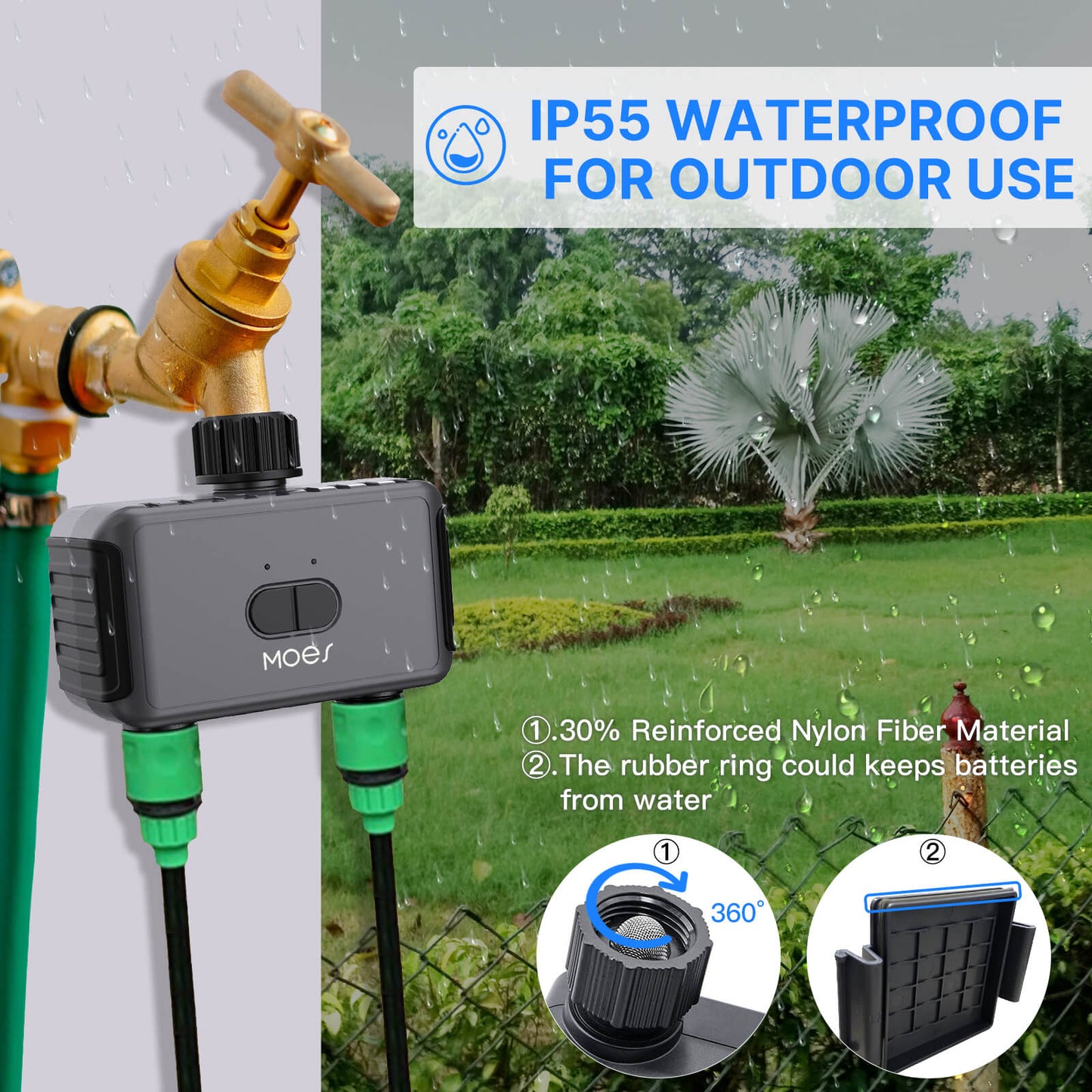 IP55 waterproof for outdoor USE - MOES