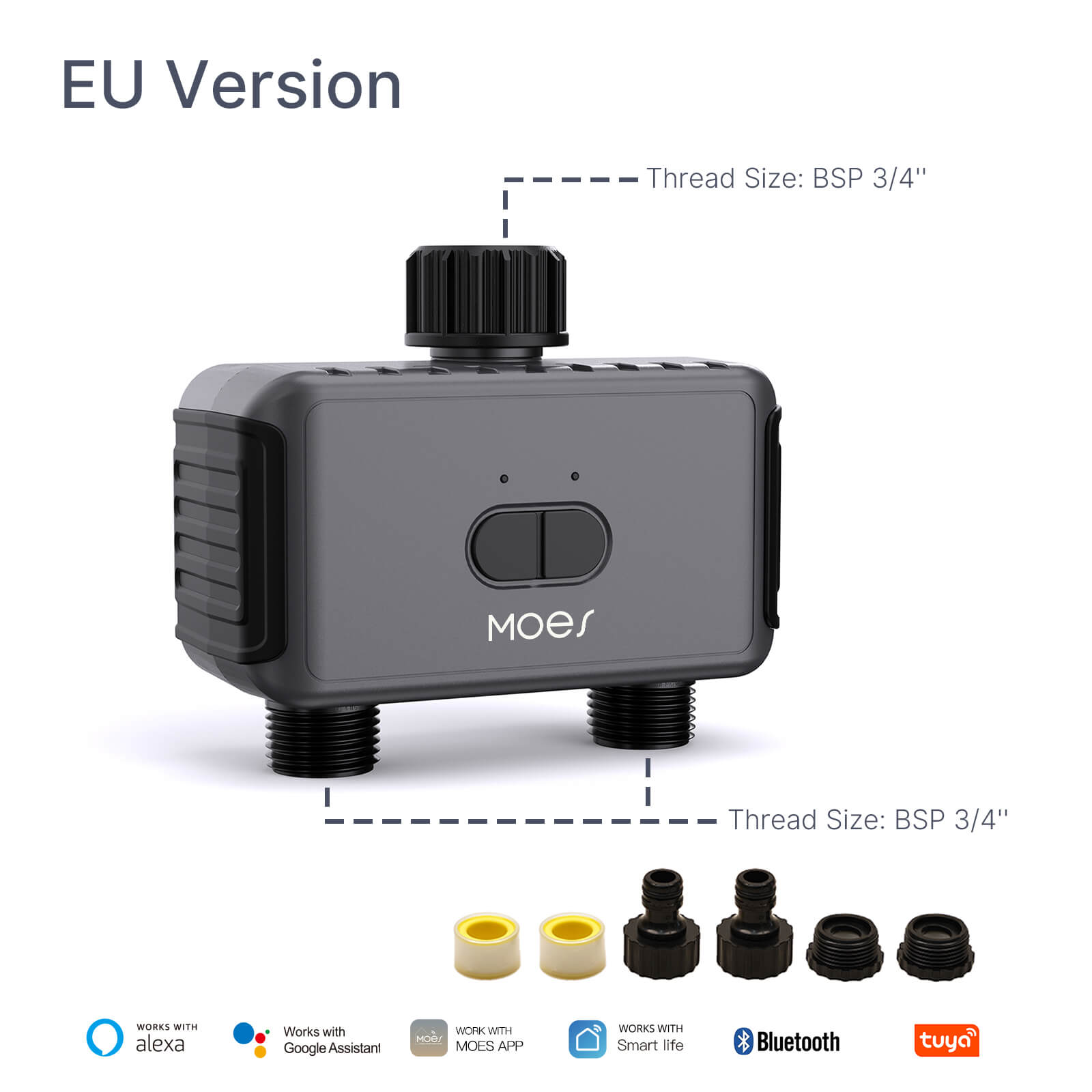 BLE Timer, Smart Sprinkler Water Timer with 2 Outlet – MOES