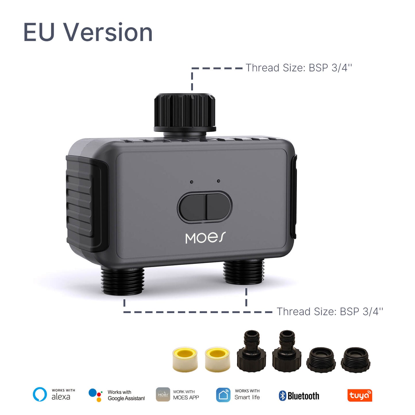 Bluetooth Smart Sprinkler Water Timer with 2 Outlet EU version - MOES