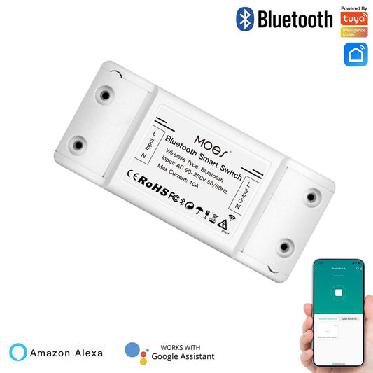 uetooth Smart Switch Relay Module Single Point Control and Pairing without WiFi Network Bluetooth Sigmesh Functional Wireless Remote Control with Bluetooth Gateway - Moes