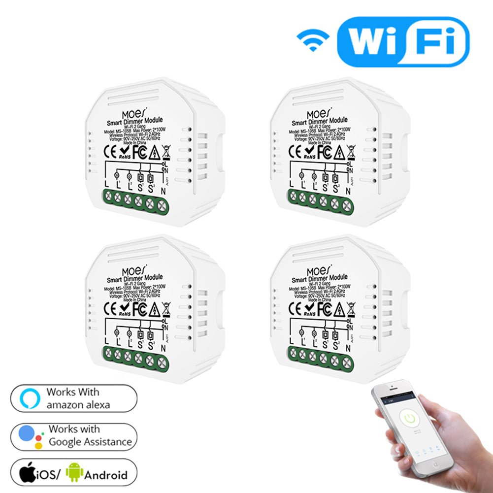 DIY Smart WiFi Light LED Dimmer 1/2 Way Switch - Moes