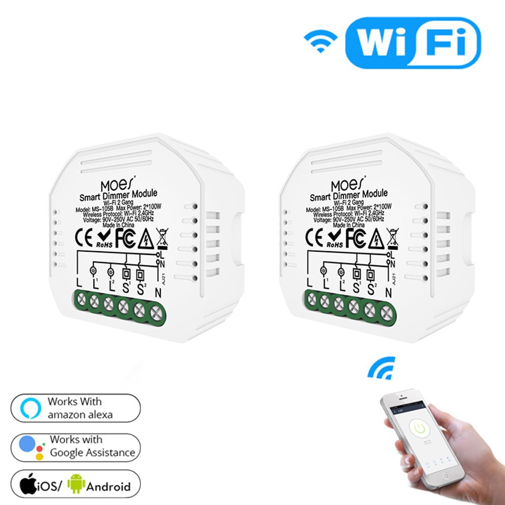 DIY Smart WiFi Light LED Dimmer 1/2 Way Switch - Moes