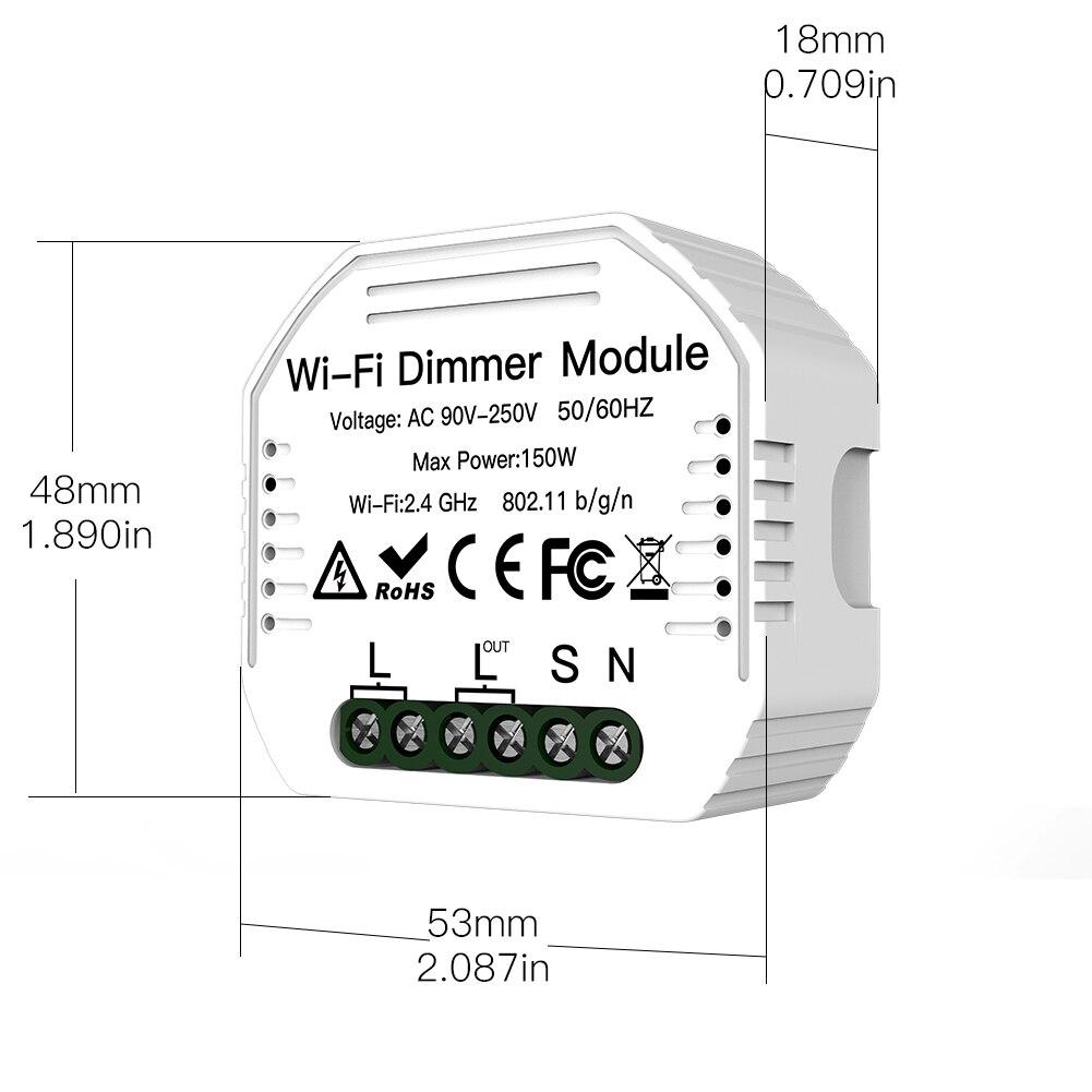 DIY Smart WiFi Light LED Dimmer 1/2 Way Switch - Moes