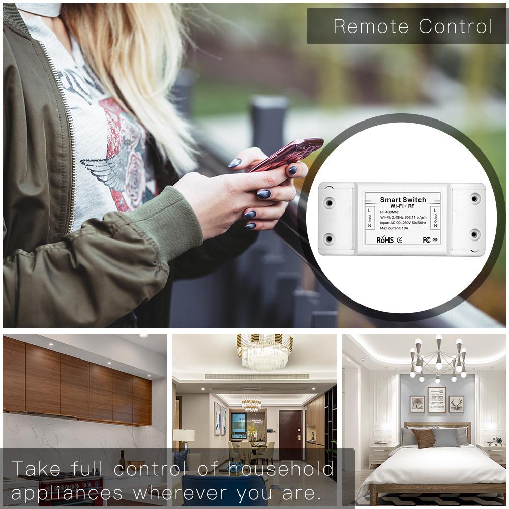 433Mhz Universal Remote Control EU French Smart Socket Power Plug Wireless  RF Switch Programmable Light Outlets Home Assistant