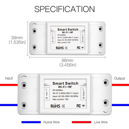 DIY WiFi RF Smart Light Switch Universal Breaker - Moes