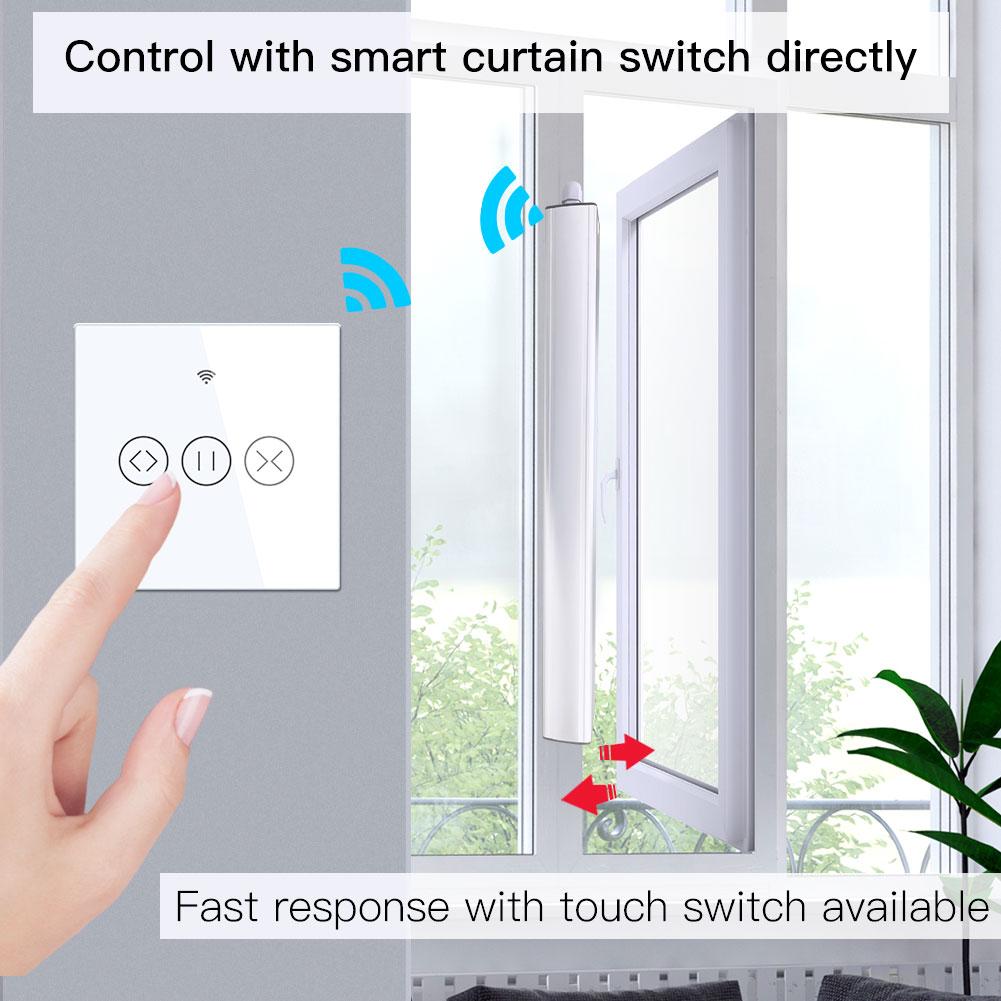 Electric Chain Window Opener 4 Wires Motor AC110V-220V Stainless Steel Chain Type with Tuya WiFi Curtain Blinds Switch & wall-mounted hand-held remote control kit Optional - Moes