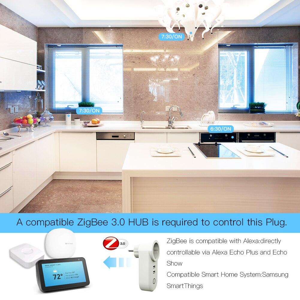 EU ZigBee3.0 Dual USB Wireless Socket Plug 2MQTT Setup Available - Moes