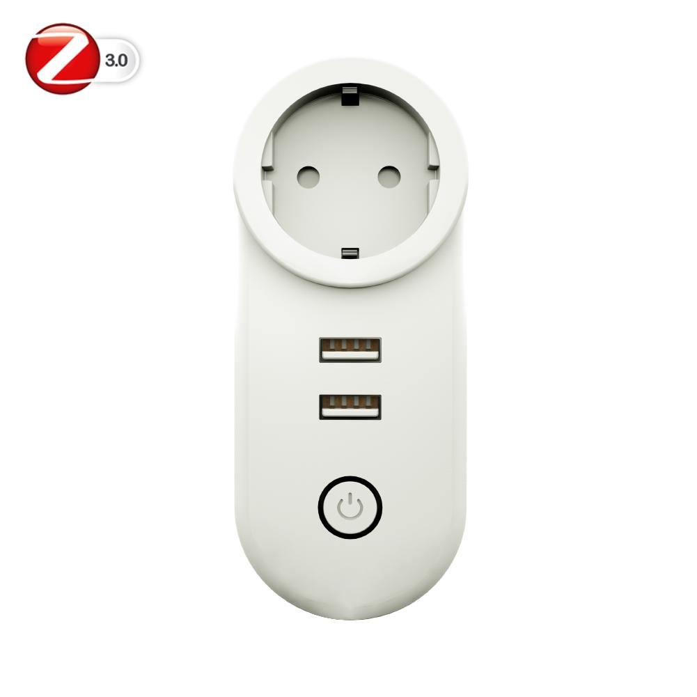 EU ZigBee3.0 Dual USB Wireless Socket Plug 2MQTT Setup Available - Moes
