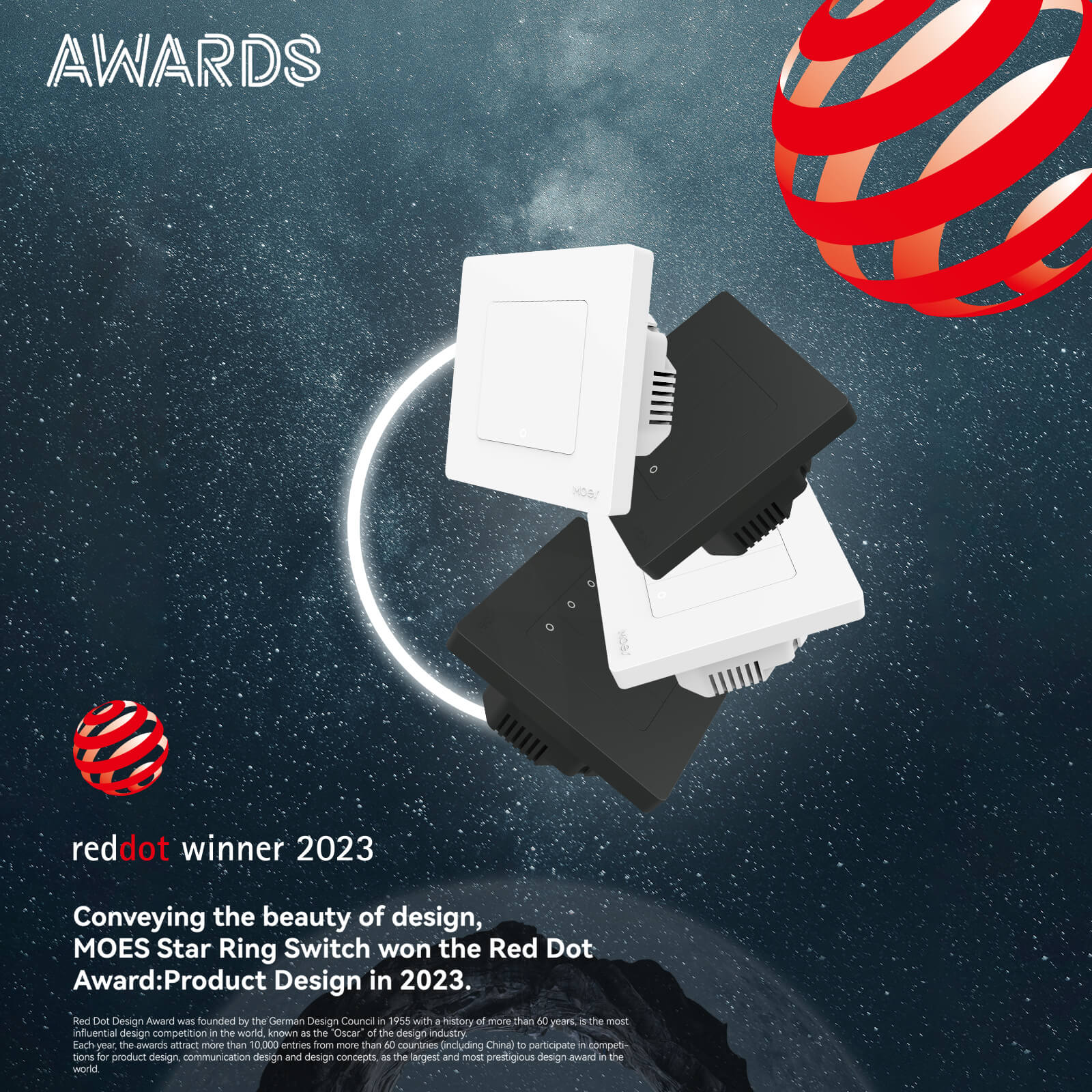 MOES Star Ring Switch won the Red Dot Award:Product Design in 2023 - MOES