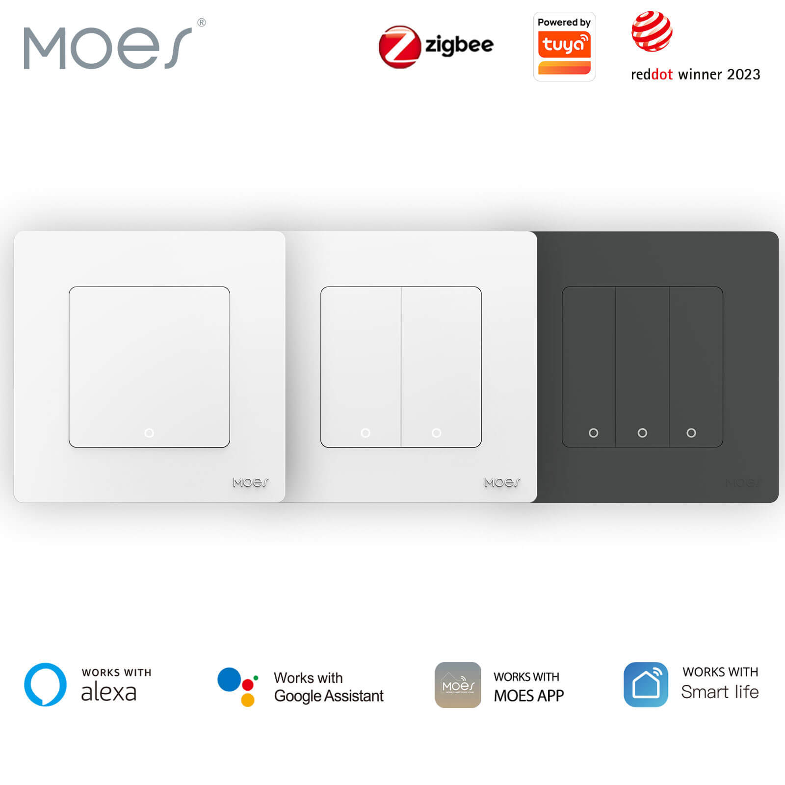 Push Button Embedded Star Ring ZigBee Push Button Switch|Best Smart Light Embedded Switch – MOES