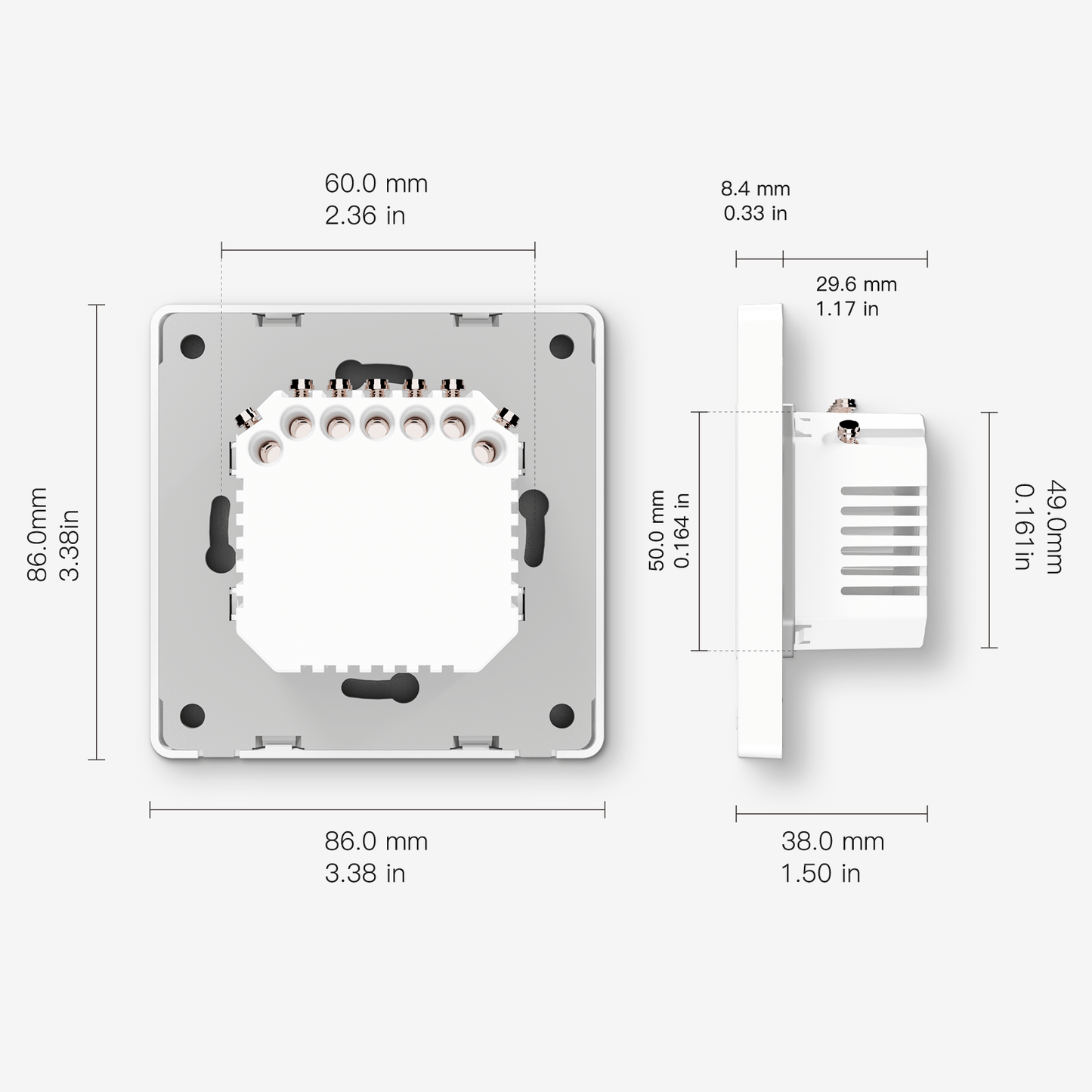 MOES New Star Ring Smart ZigBee3.0 Push Button Switch Embedded Light Touch Switch - MOES